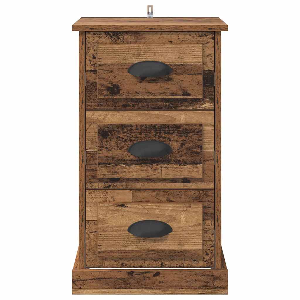 Cabinet de chevet avec tiroir Bois Ancien 39 x 39 x 67,5 cm - XIOS