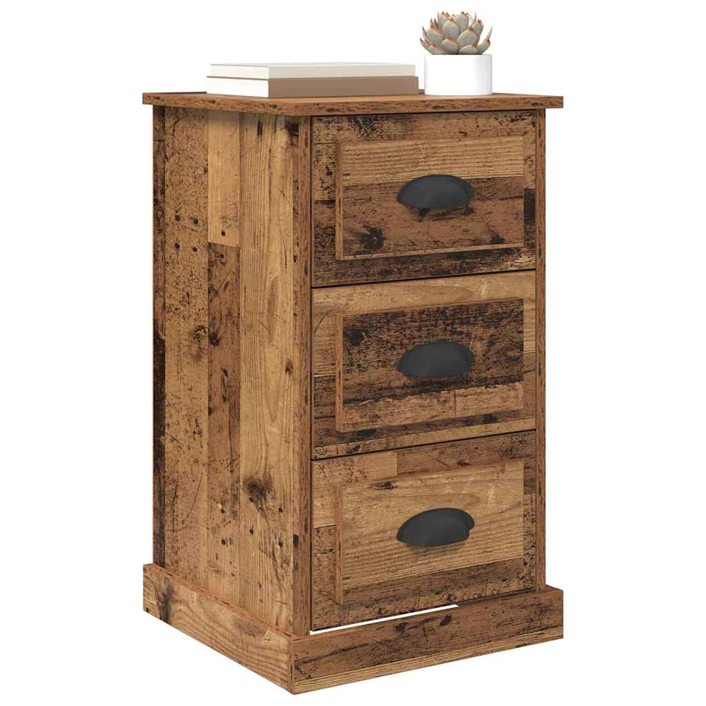 Cabinet de chevet avec tiroir Bois Ancien 39 x 39 x 67,5 cm - XIOS