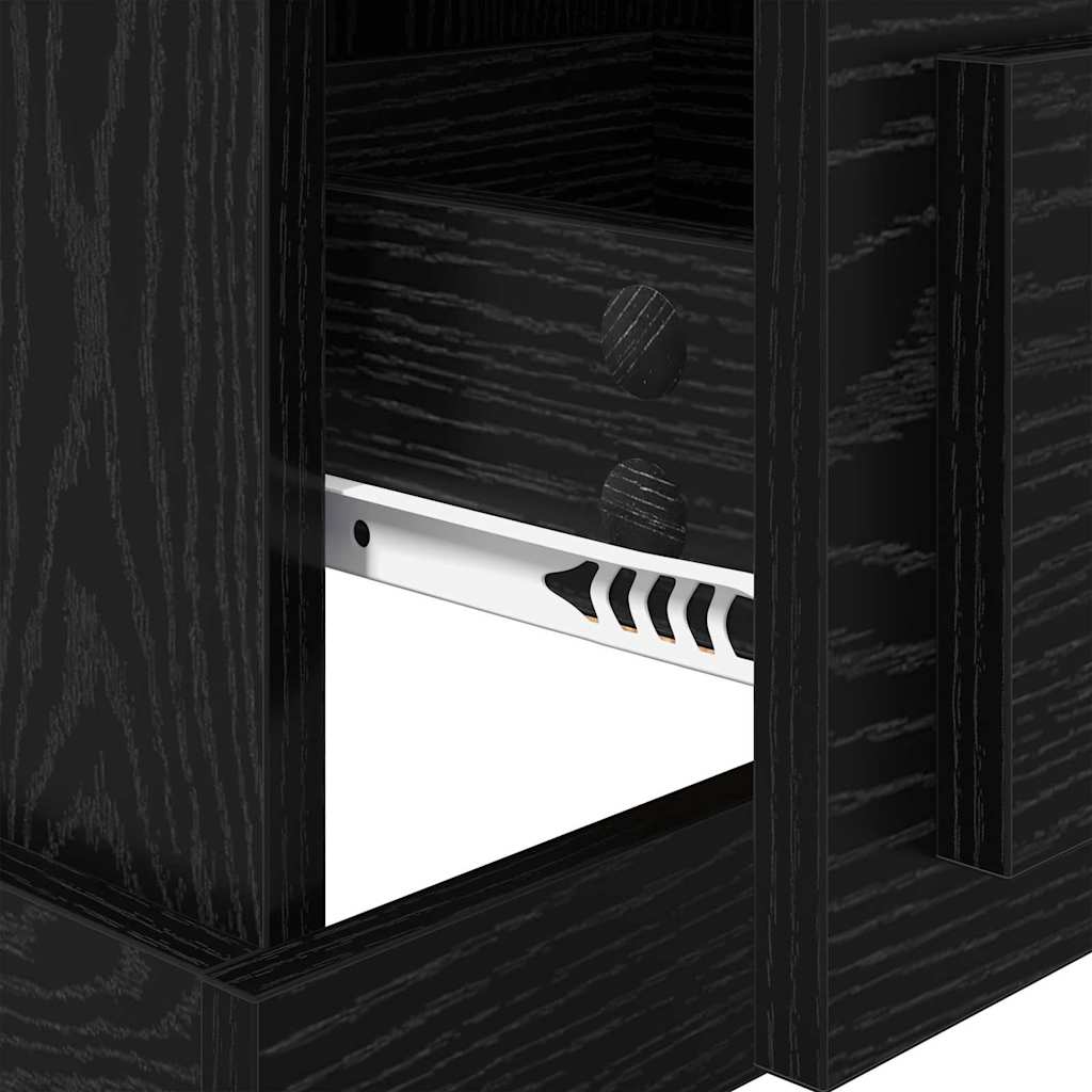 Cabinet de chevet avec tiroir Chêne noir 39 x 39 x 67,5 cm - XIOS