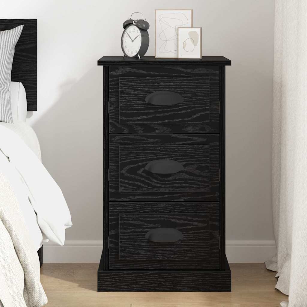 Cabinet de chevet avec tiroir Chêne noir 39 x 39 x 67,5 cm - XIOS