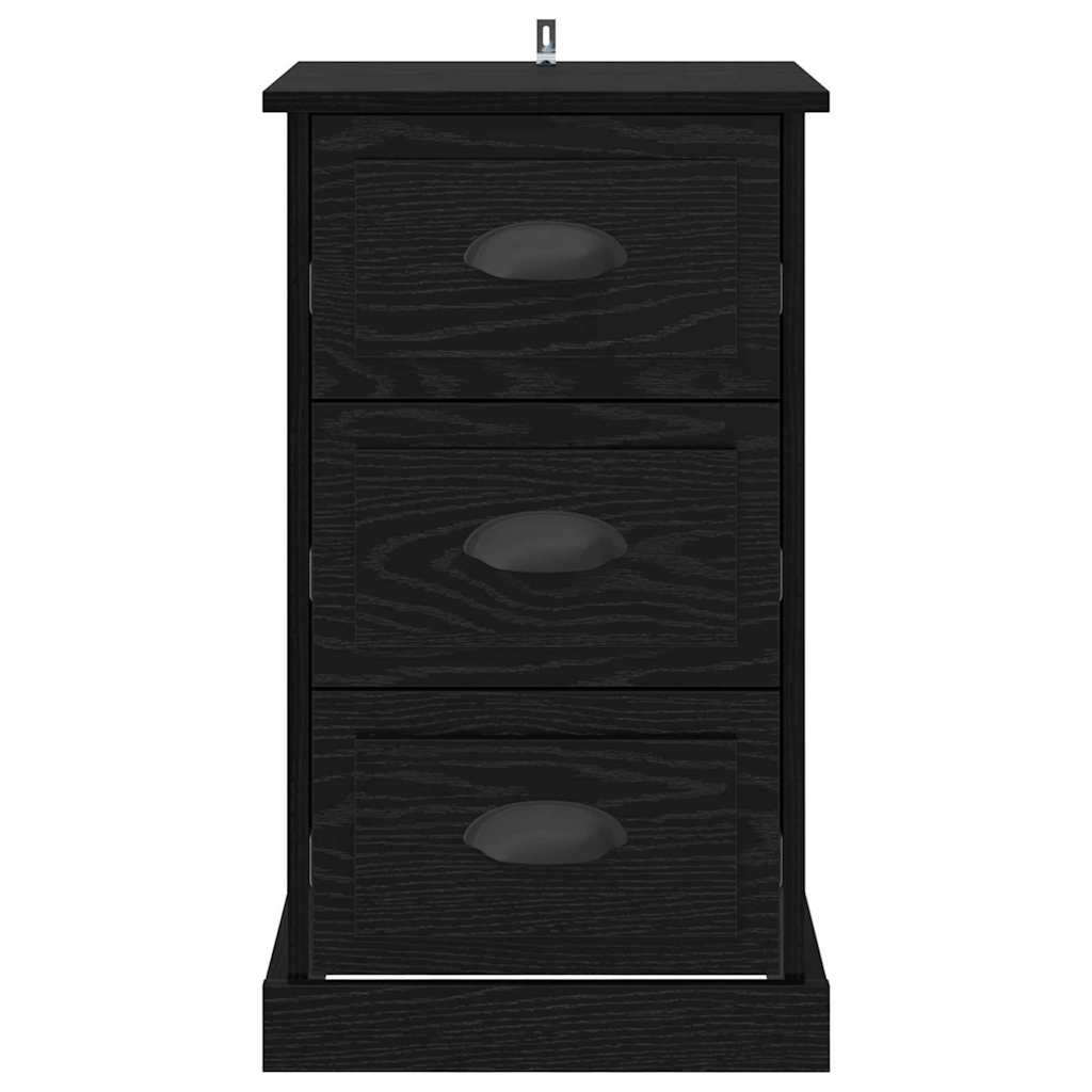 Cabinet de chevet avec tiroir Chêne noir 39 x 39 x 67,5 cm - XIOS