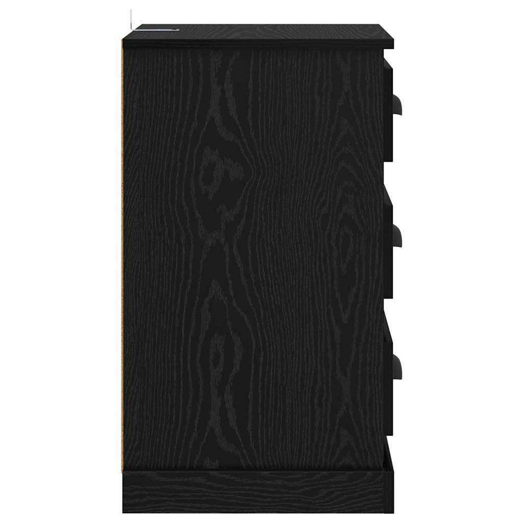 Cabinet de chevet avec tiroir Chêne noir 39 x 39 x 67,5 cm - XIOS