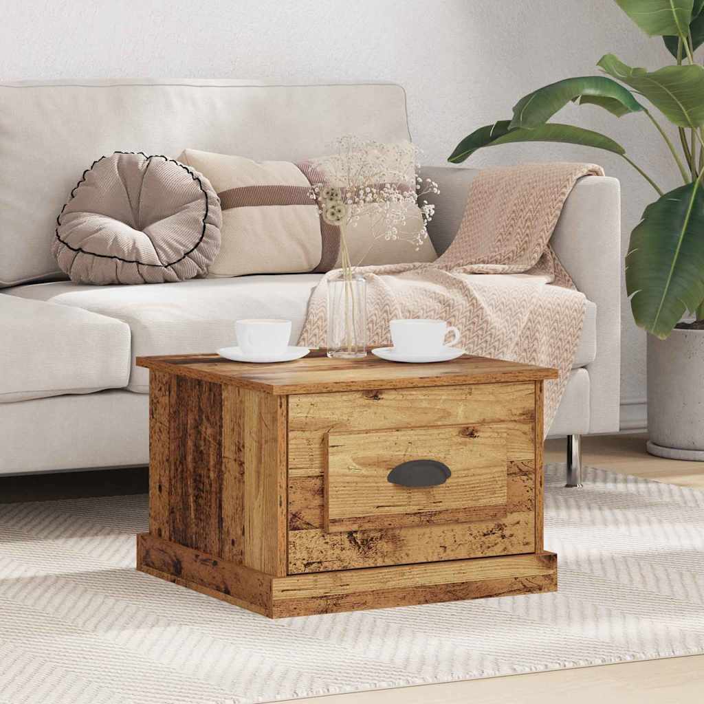 Table basse Bois ancien 50 x 50 x 35 cm Bois d'ingénierie - XIOS