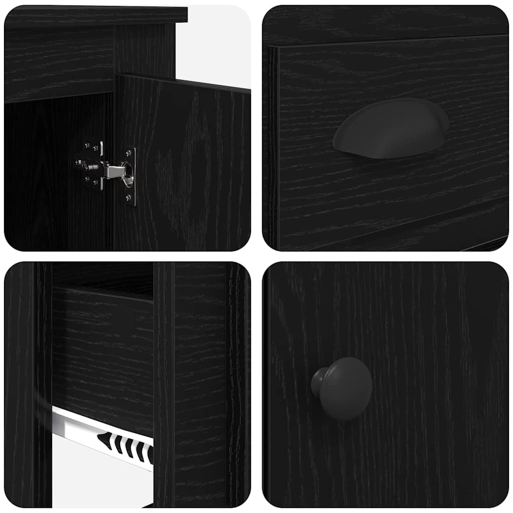 Haut Armoire Chêne noir 60 x 35,5 x 103,5 cm Bois d'ingénierie - XIOS