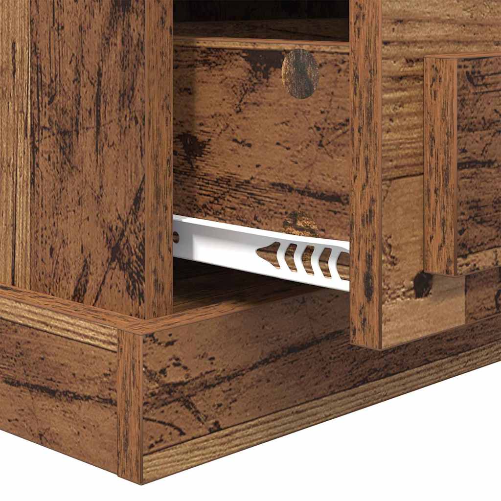 Cabinet de chevet avec tiroir 2 pcs Bois ancien 43 x 36 x 60 cm - XIOS