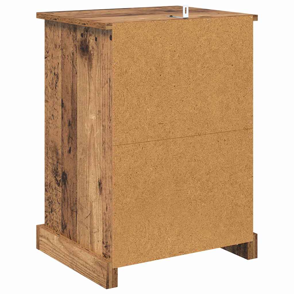 Cabinet de chevet avec tiroir 2 pcs Bois ancien 43 x 36 x 60 cm - XIOS
