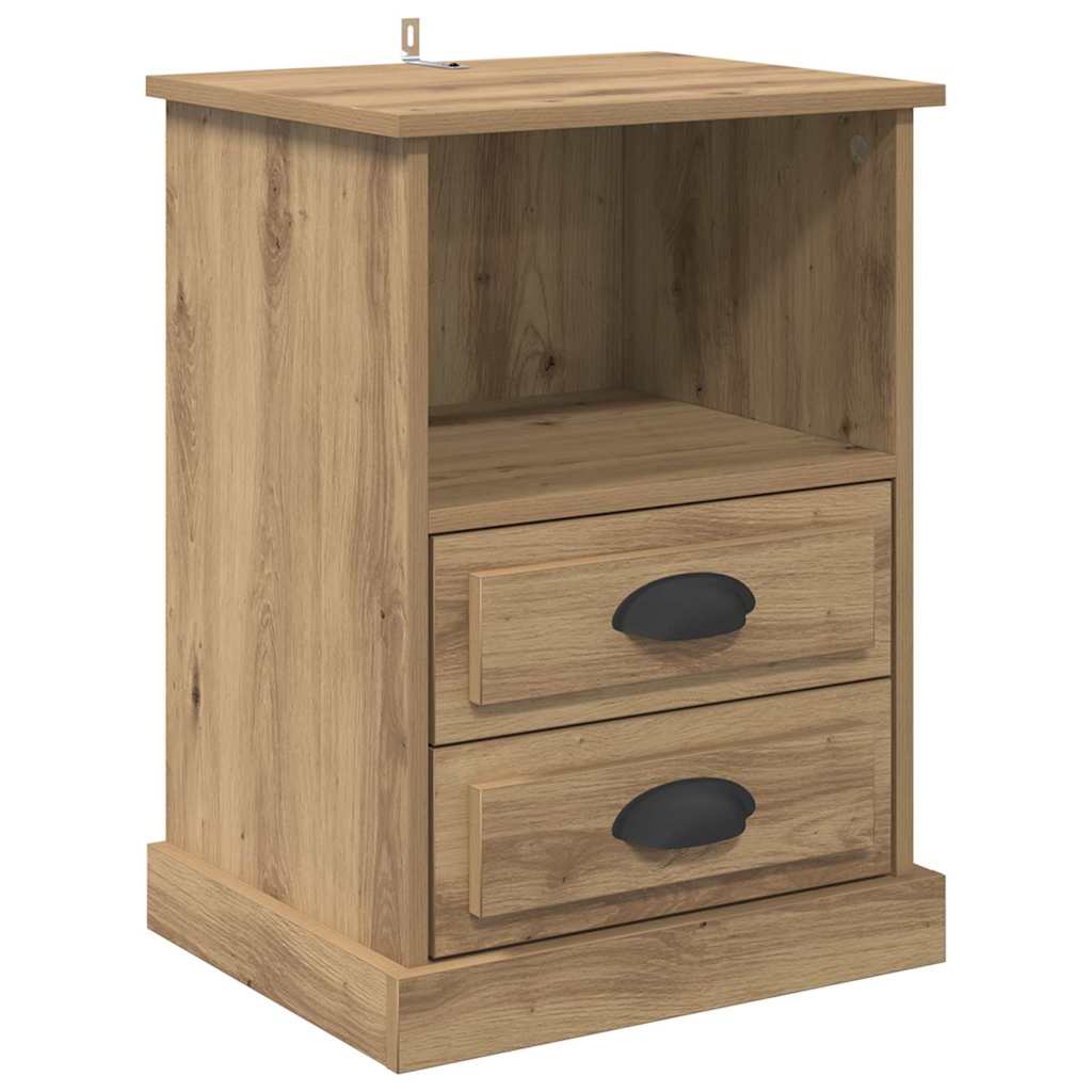 Cabinet de chevet avec tiroir chêne artisanal 43 x 36 x 60 cm - XIOS