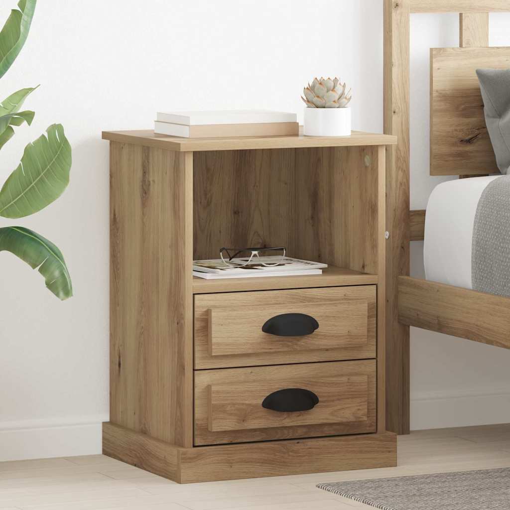 Cabinet de chevet 2 pcs chêne artisanal 43 x 36 x 60 cm - XIOS