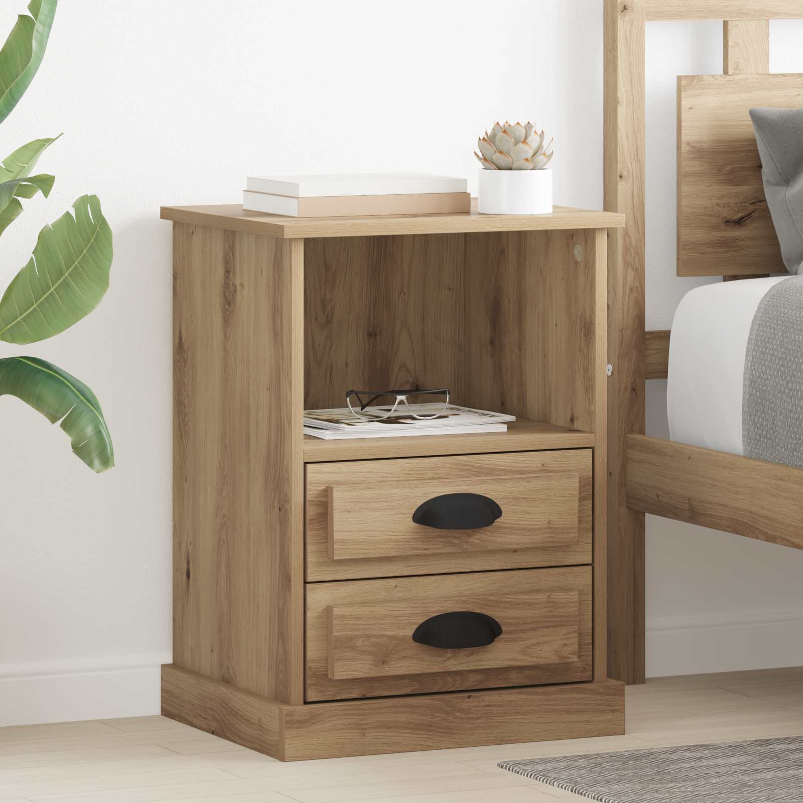 Cabinet de chevet 2 pcs Chêne artisanal 36 x 43 x 60 cm - XIOS