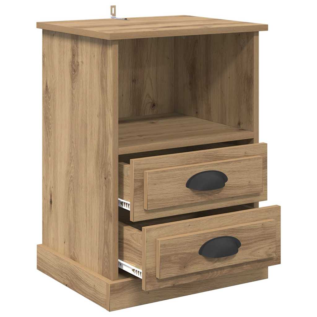 Cabinet de chevet 2 pcs chêne artisanal 43 x 36 x 60 cm - XIOS