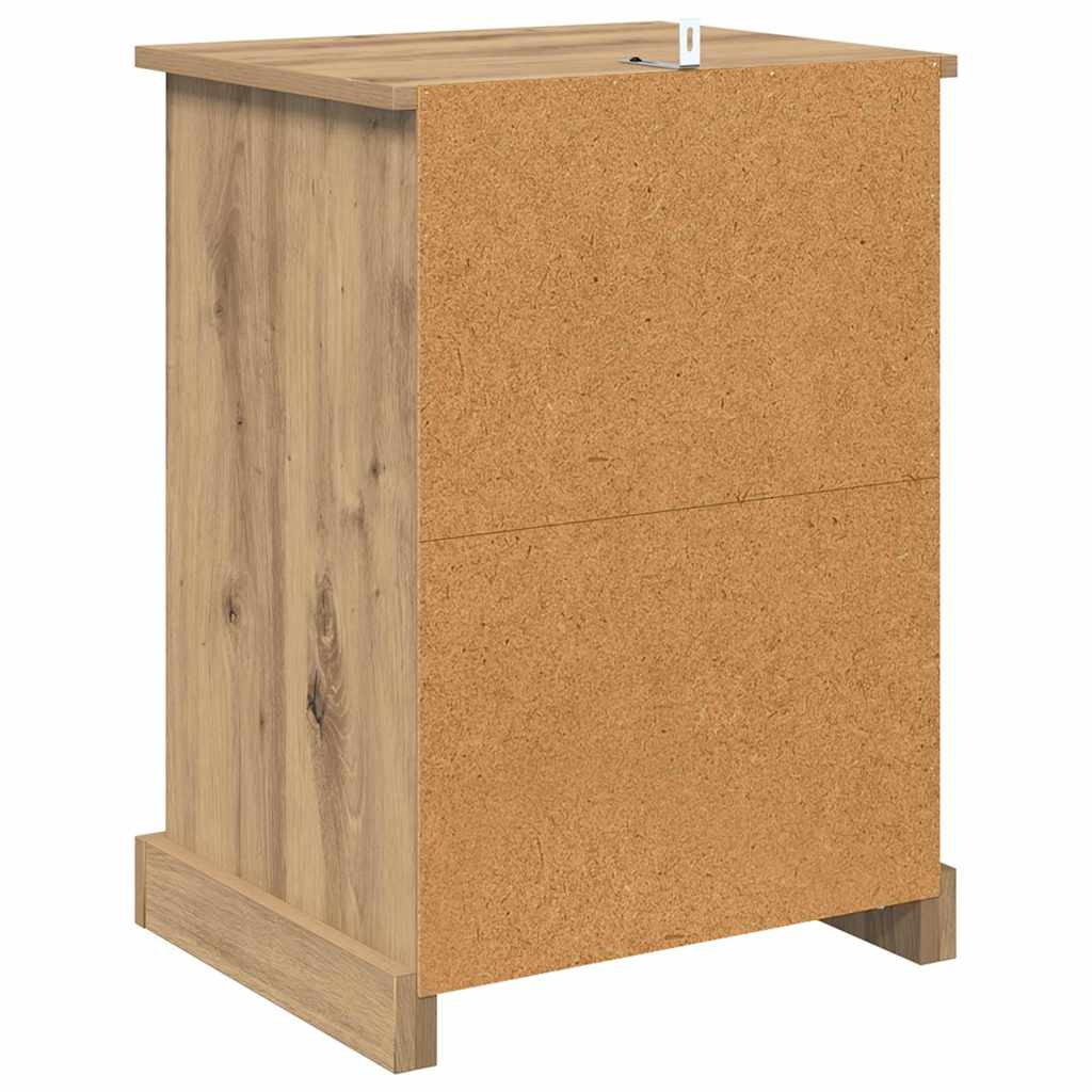 Cabinet de chevet 2 pcs chêne artisanal 43 x 36 x 60 cm - XIOS