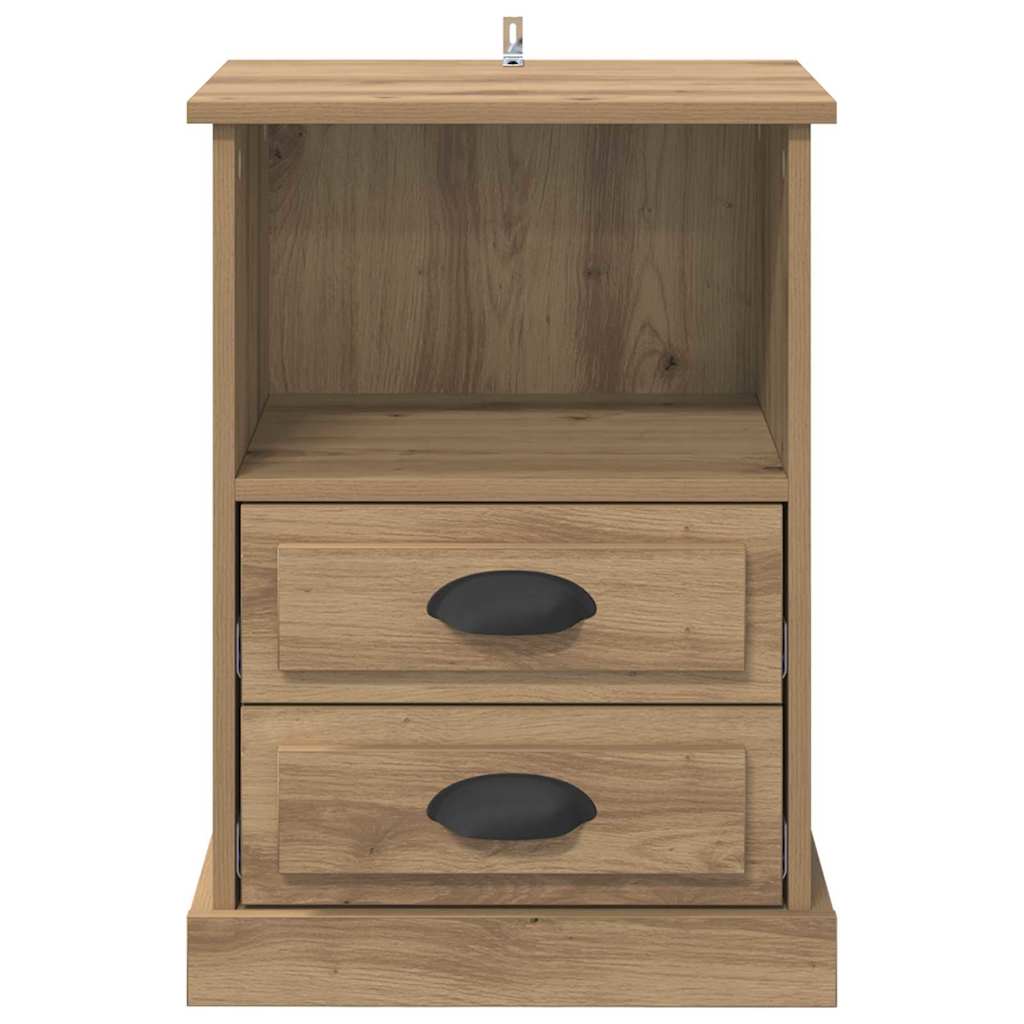Cabinet de chevet 2 pcs chêne artisanal 43 x 36 x 60 cm - XIOS