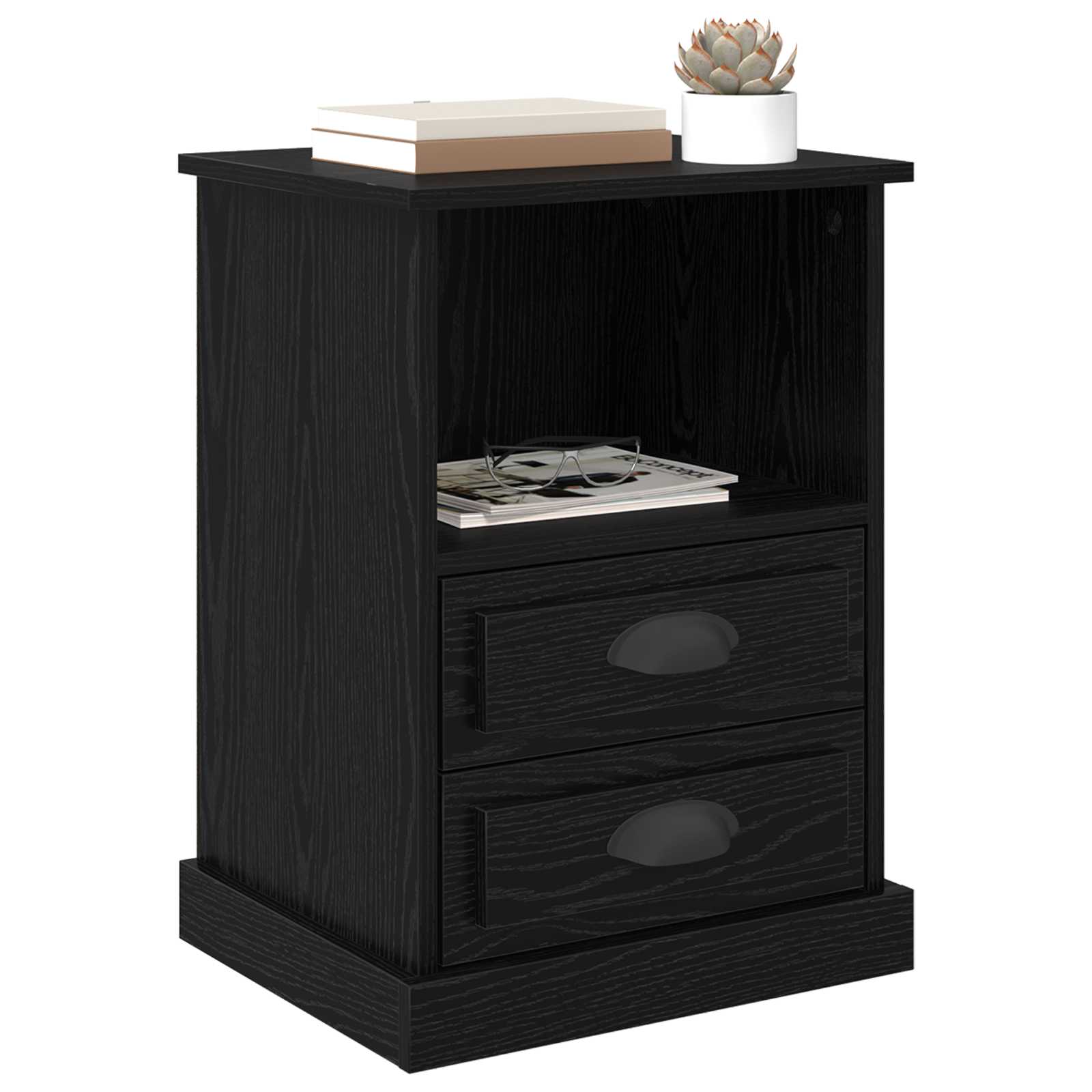 Cabinet de chevet Chêne noir 36 x 43 x 60 cm Bois d'ingénierie - XIOS