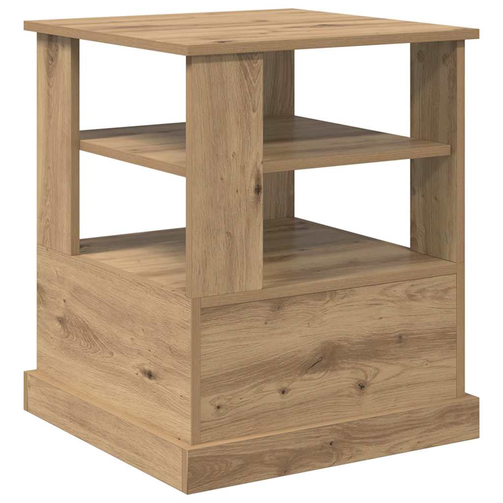Cabinet de chevet avec tiroir chêne artisanal 50 x 50 x 60 cm - XIOS