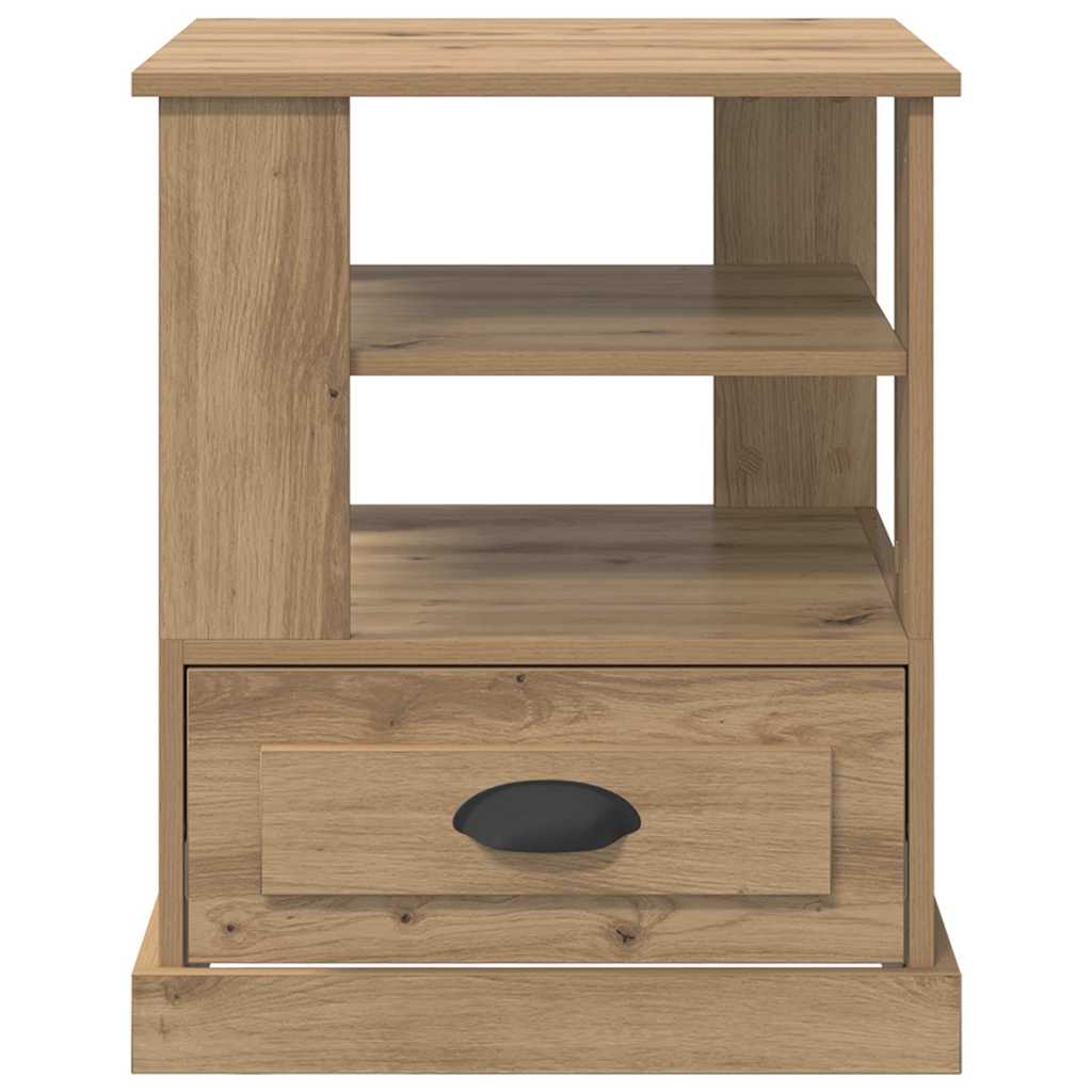 Cabinet de chevet avec tiroir chêne artisanal 50 x 50 x 60 cm - XIOS