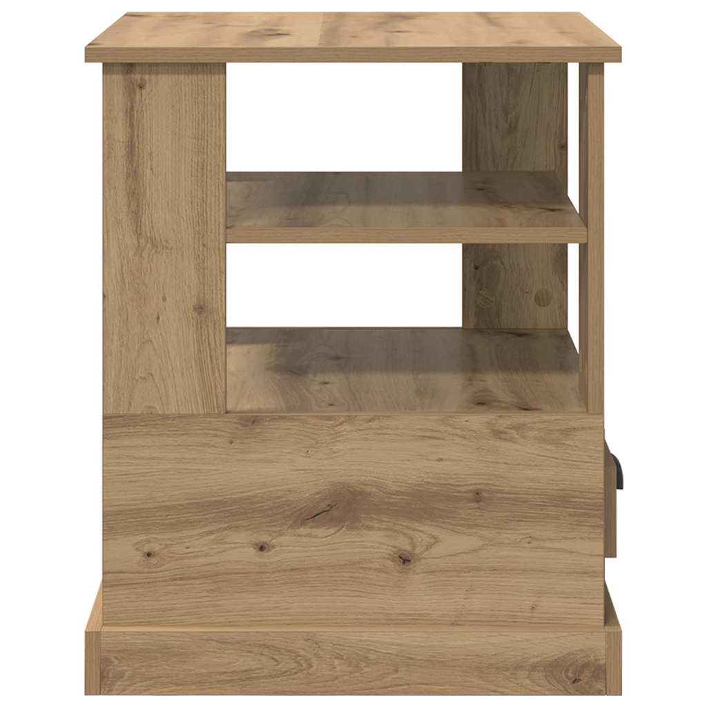 Cabinet de chevet avec tiroir chêne artisanal 50 x 50 x 60 cm - XIOS