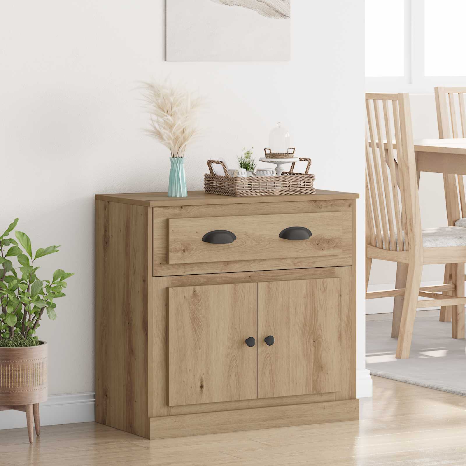Haut Armoire avec tiroir Chêne artisanal 70 x 35,5 x 67,5 cm - XIOS