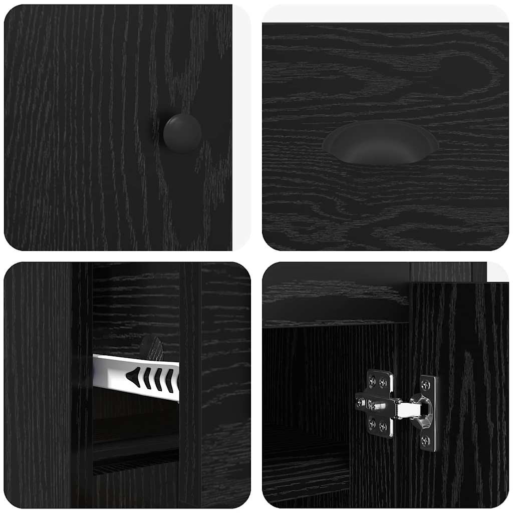 Haut Armoire Chêne noir 70 x 35,5 x 67,5 cm Bois d'ingénierie - XIOS