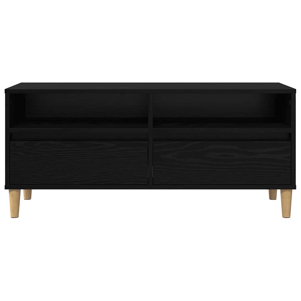 Meuble TV Chêne noir 100 x 34,5 x 44,5 cm Bois d'ingénierie - XIOS