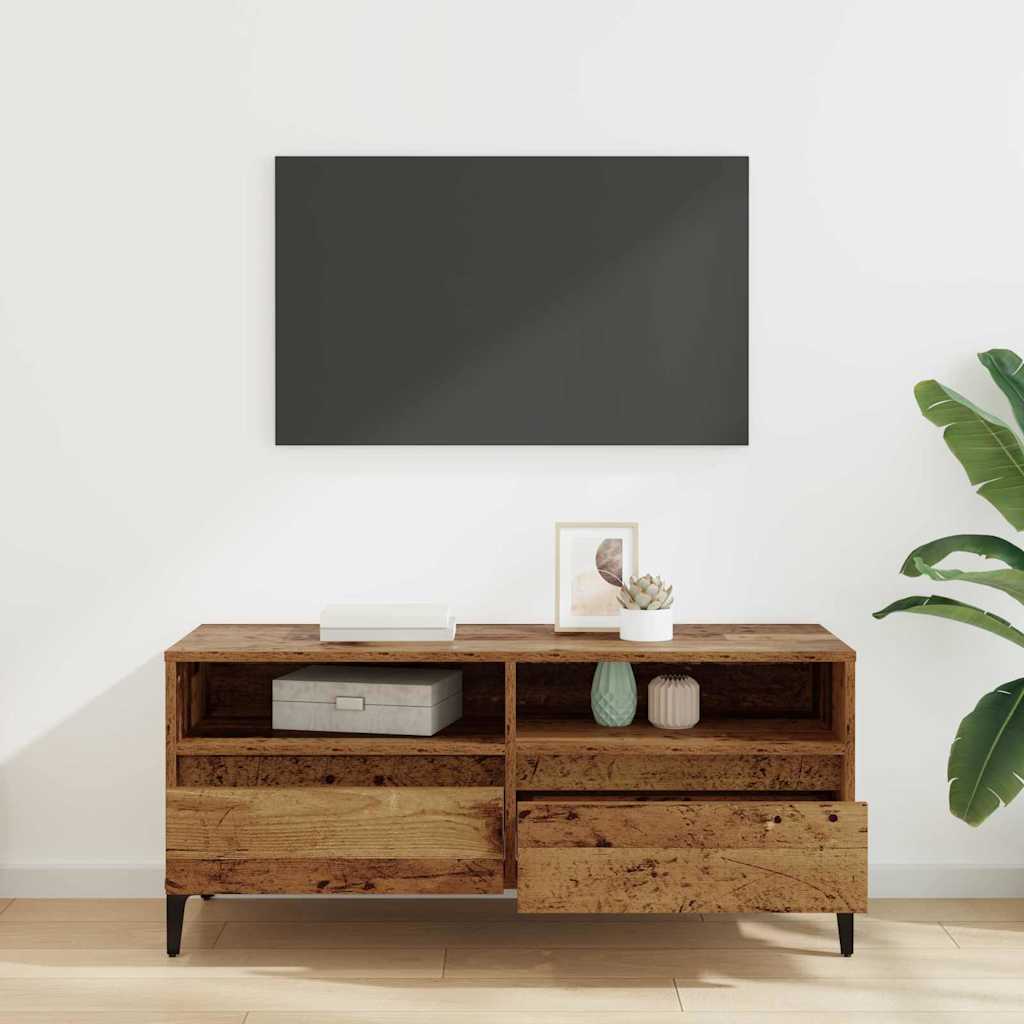 Meuble TV avec tiroir Bois Ancien 100 x 34,5 x 44,5 cm - XIOS