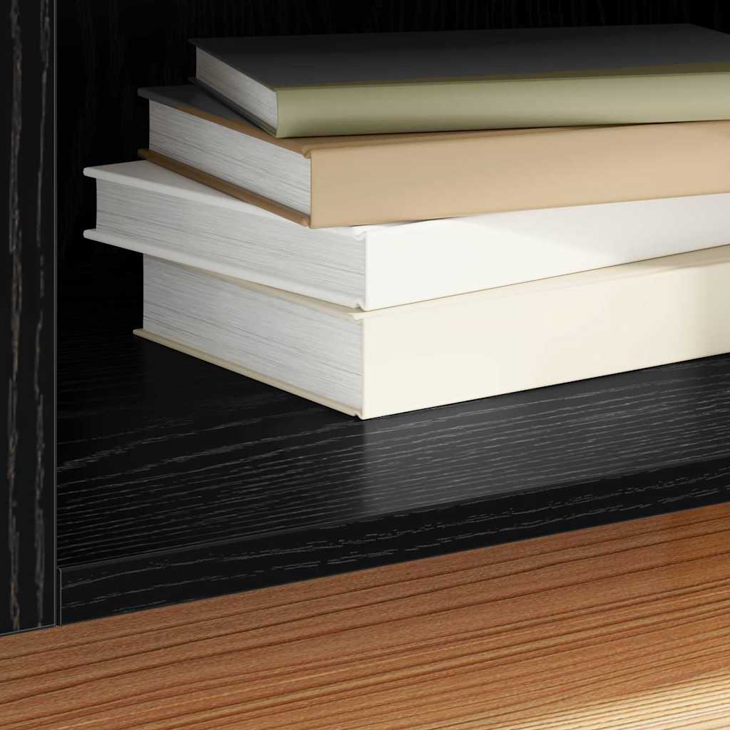 Meuble à vinyles Chêne noir 121 x 38 x 48 cm Bois d'ingénierie - XIOS