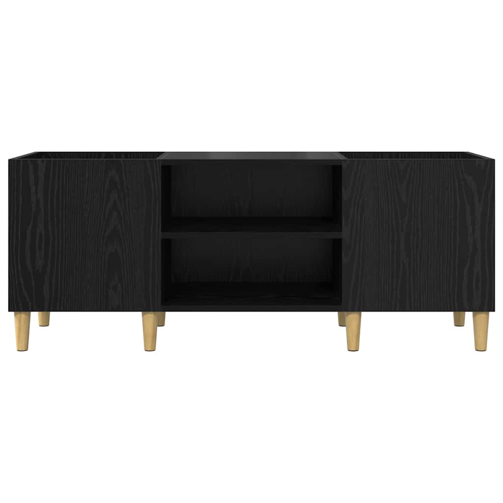 Meuble à vinyles Chêne noir 121 x 38 x 48 cm Bois d'ingénierie - XIOS