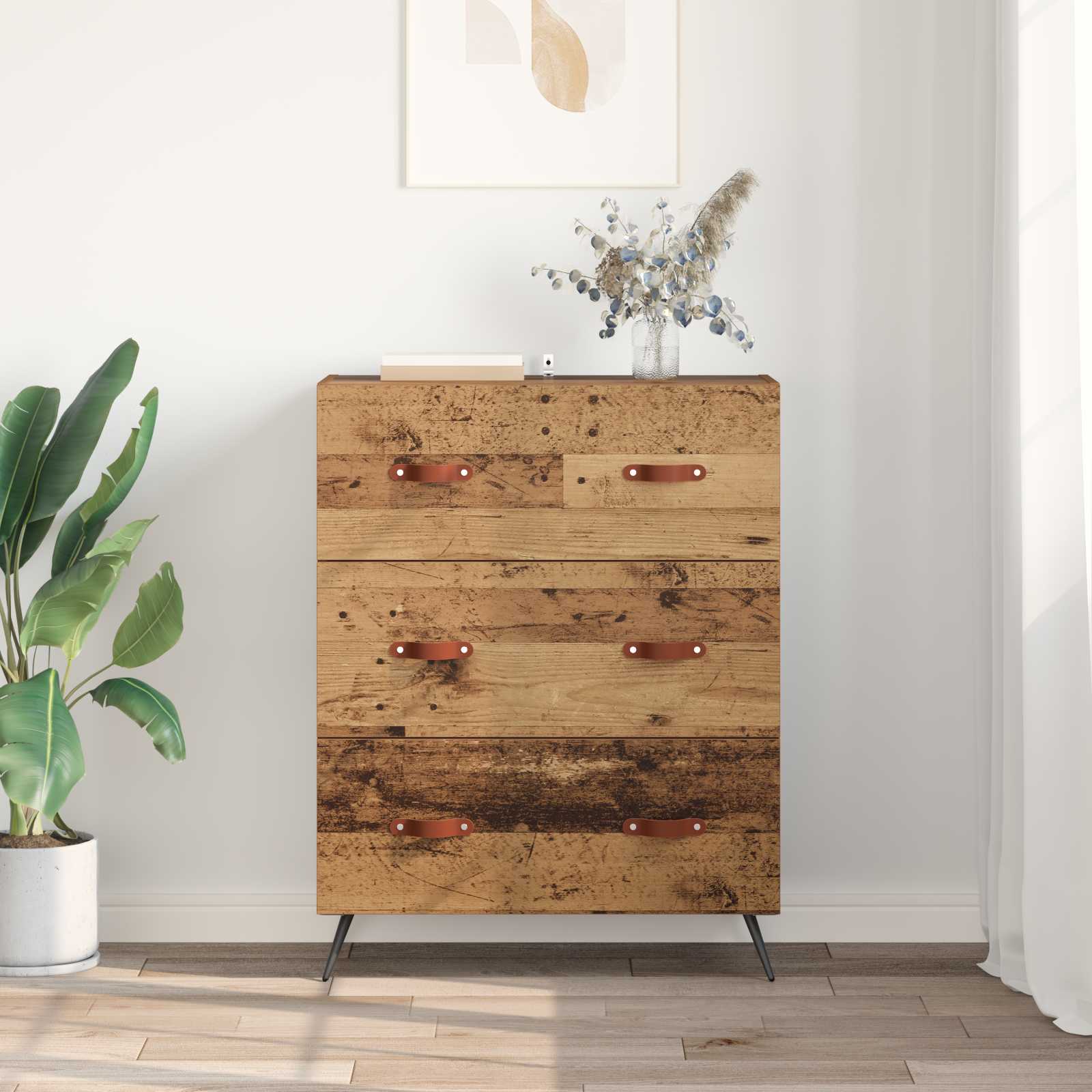 Commode Bois ancien 69,5 x 34 x 90 cm Bois d’ingénierie - XIOS