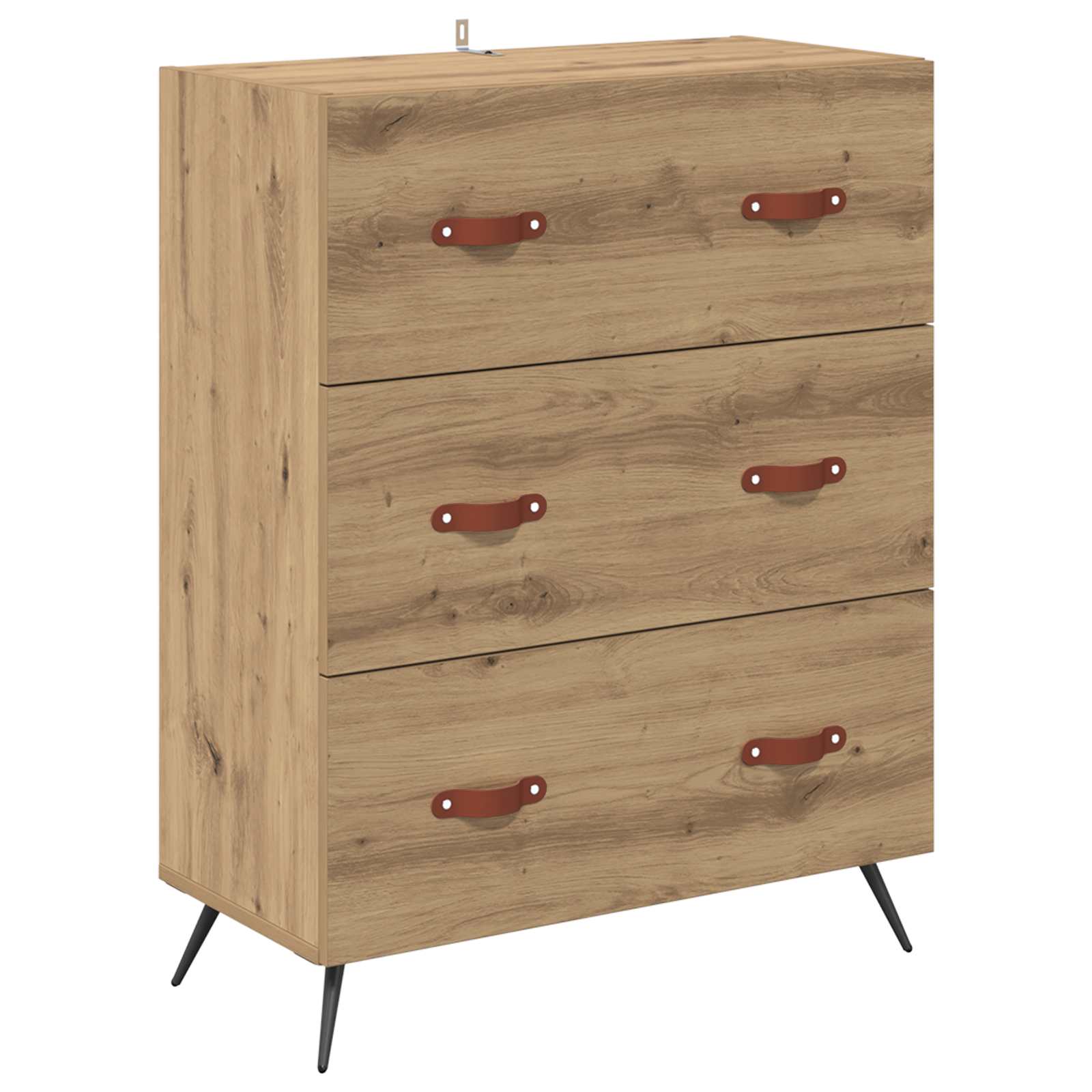 Commode Chêne Artisanal 69,5 x 34 x 90 cm Bois d’ingénierie - XIOS
