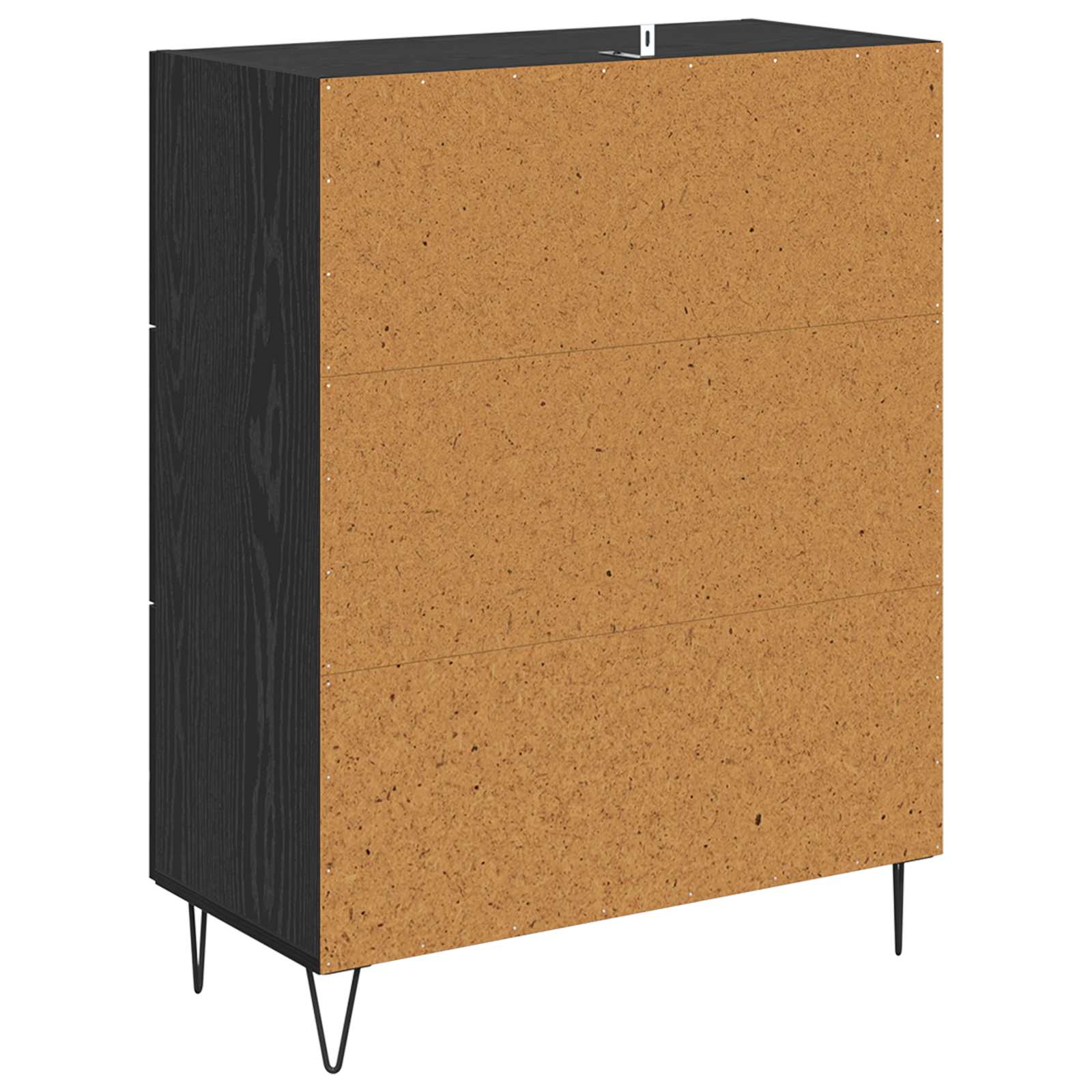 Buffet Chêne noir 69,5 x 34 x 90 cm Bois d'ingénierie et fer - XIOS