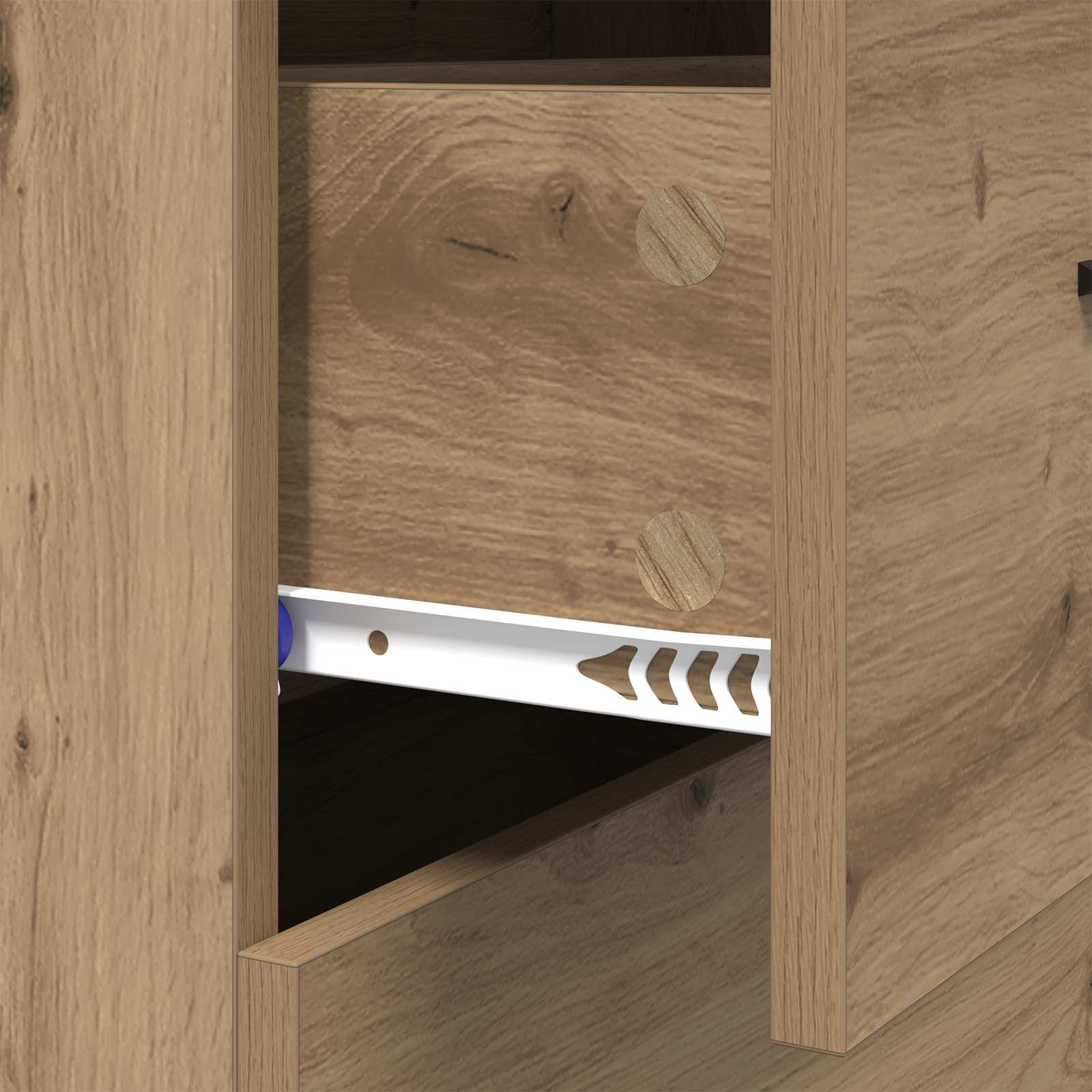 Buffet avec tiroir Chêne artisanal 69,5 x 34 x 90 cm - XIOS