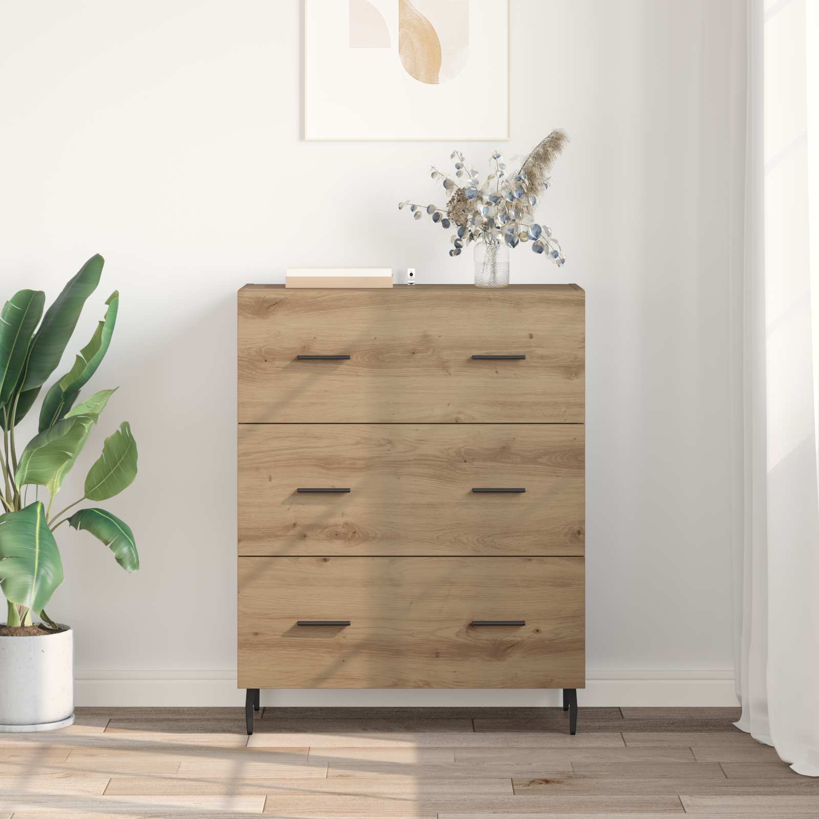 Buffet avec tiroir Chêne artisanal 69,5 x 34 x 90 cm - XIOS