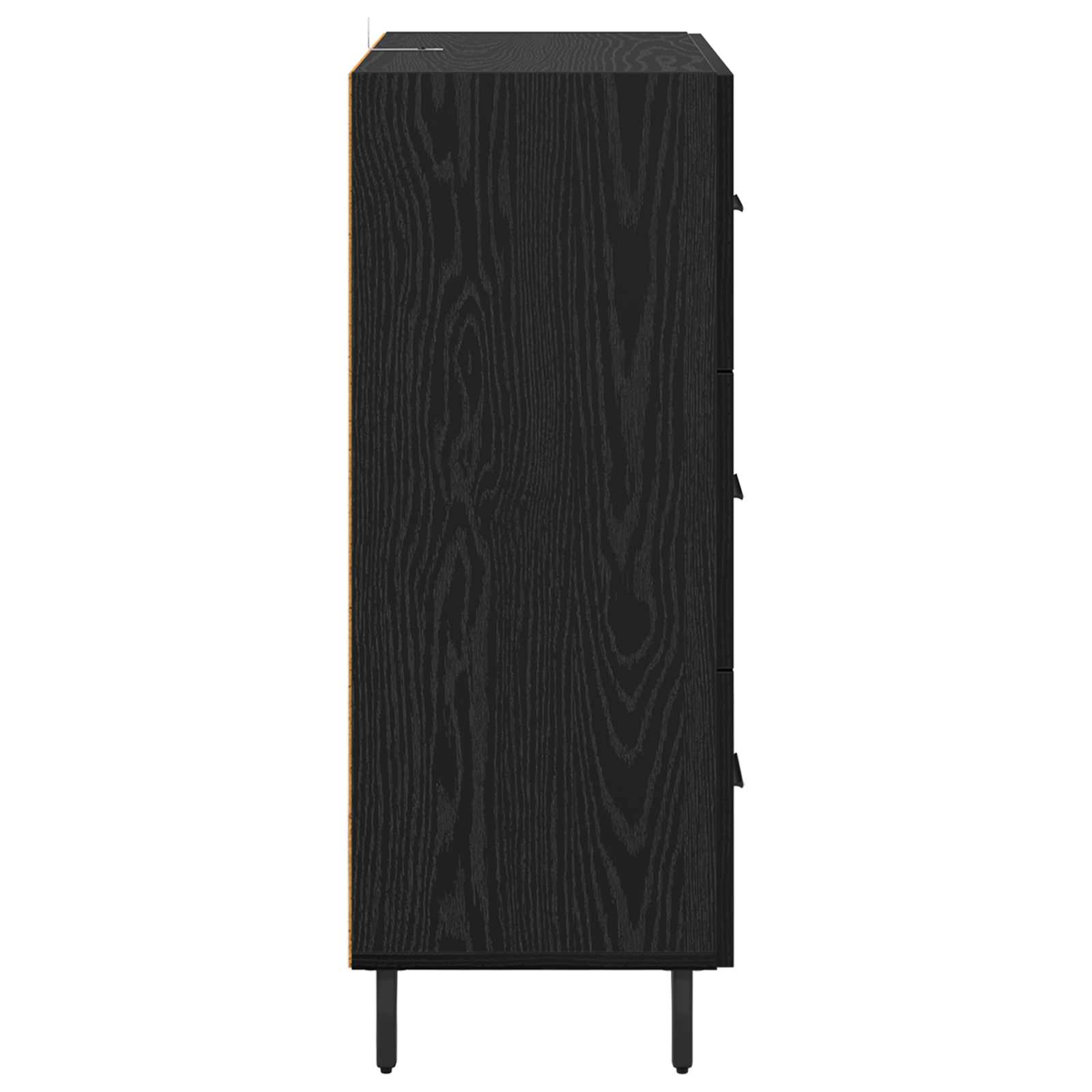 Buffet Chêne noir 69,5 x 34 x 90 cm Bois d'ingénierie et fer - XIOS