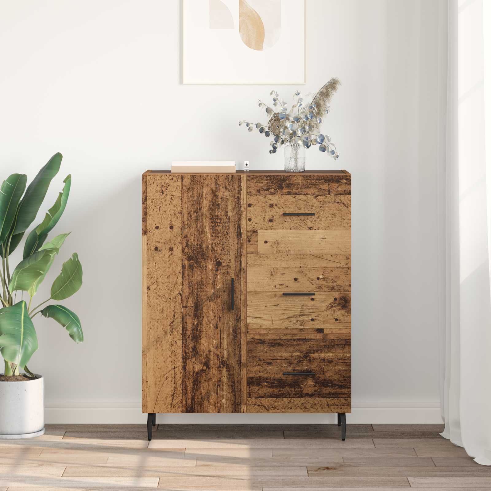 Buffet Bois Ancien 69,5 x 34 x 90 cm Bois d'ingénierie et fer - XIOS