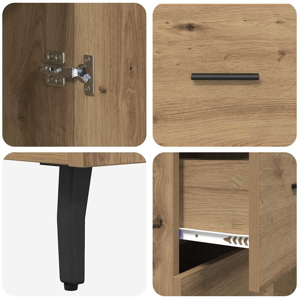 Buffet avec tiroir Chêne artisanal 69,5 x 34 x 90 cm - XIOS