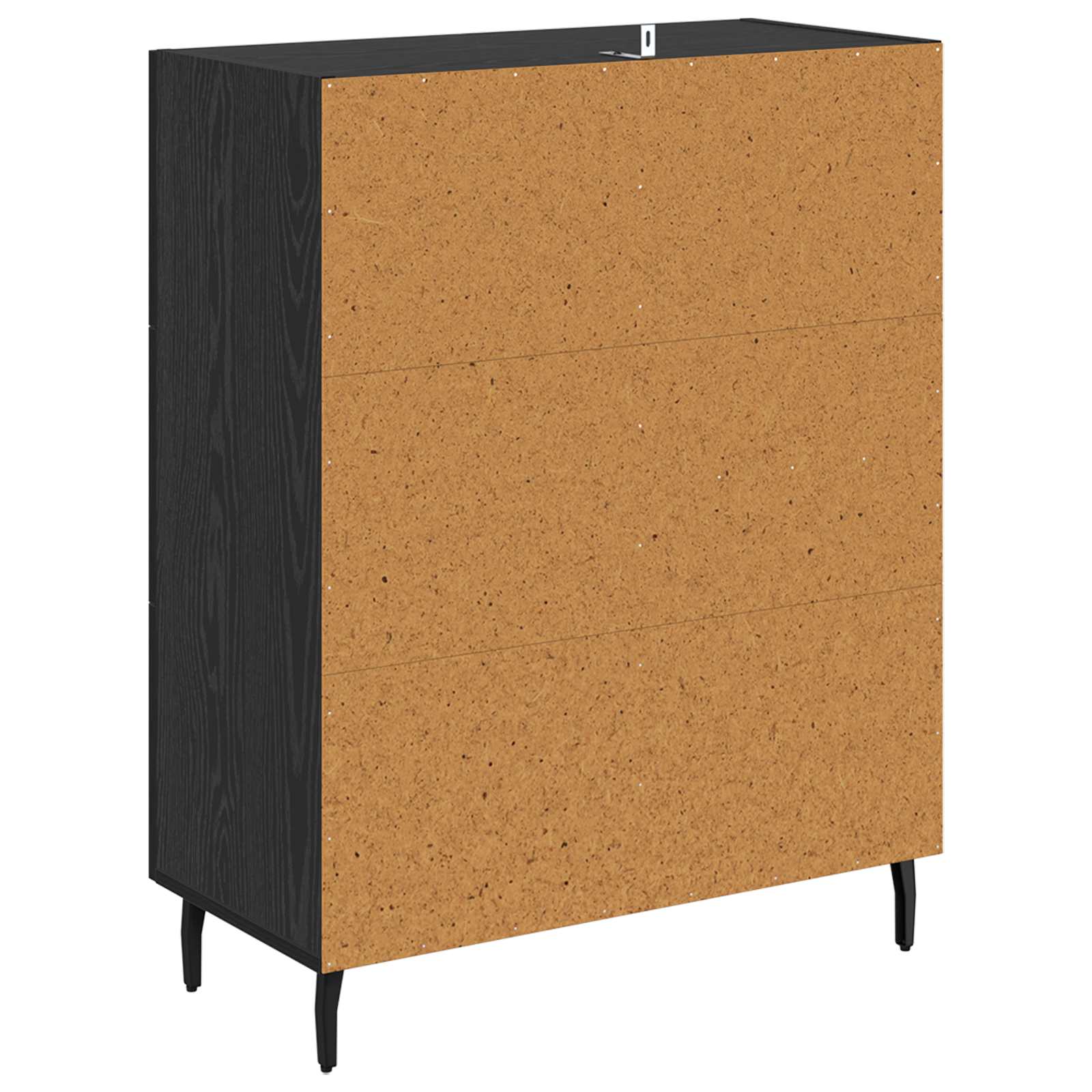 Buffet Chêne noir 69,5 x 34 x 90 cm Bois d'ingénierie et fer - XIOS