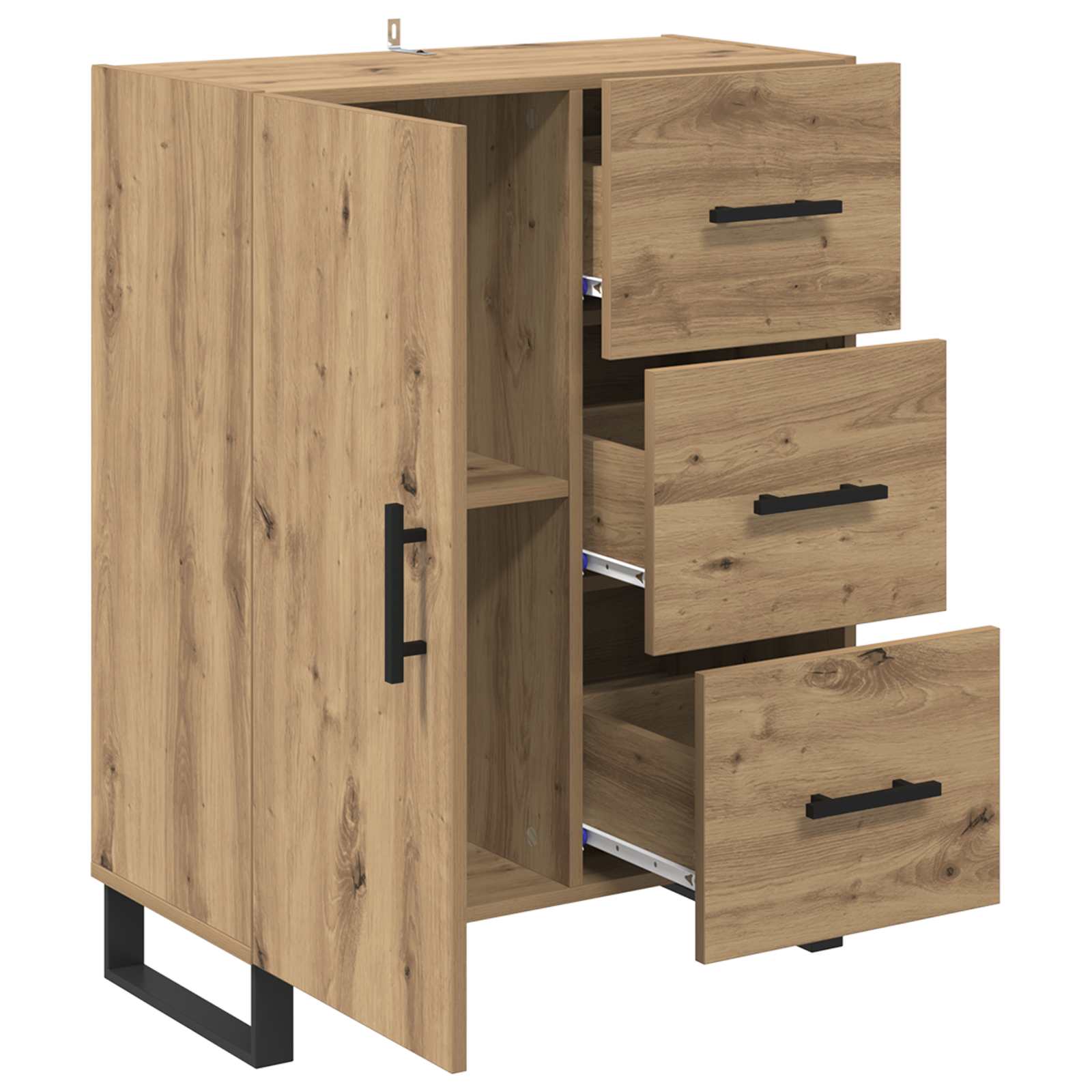 Buffet avec tiroir Chêne artisanal 69,5 x 34 x 90 cm - XIOS
