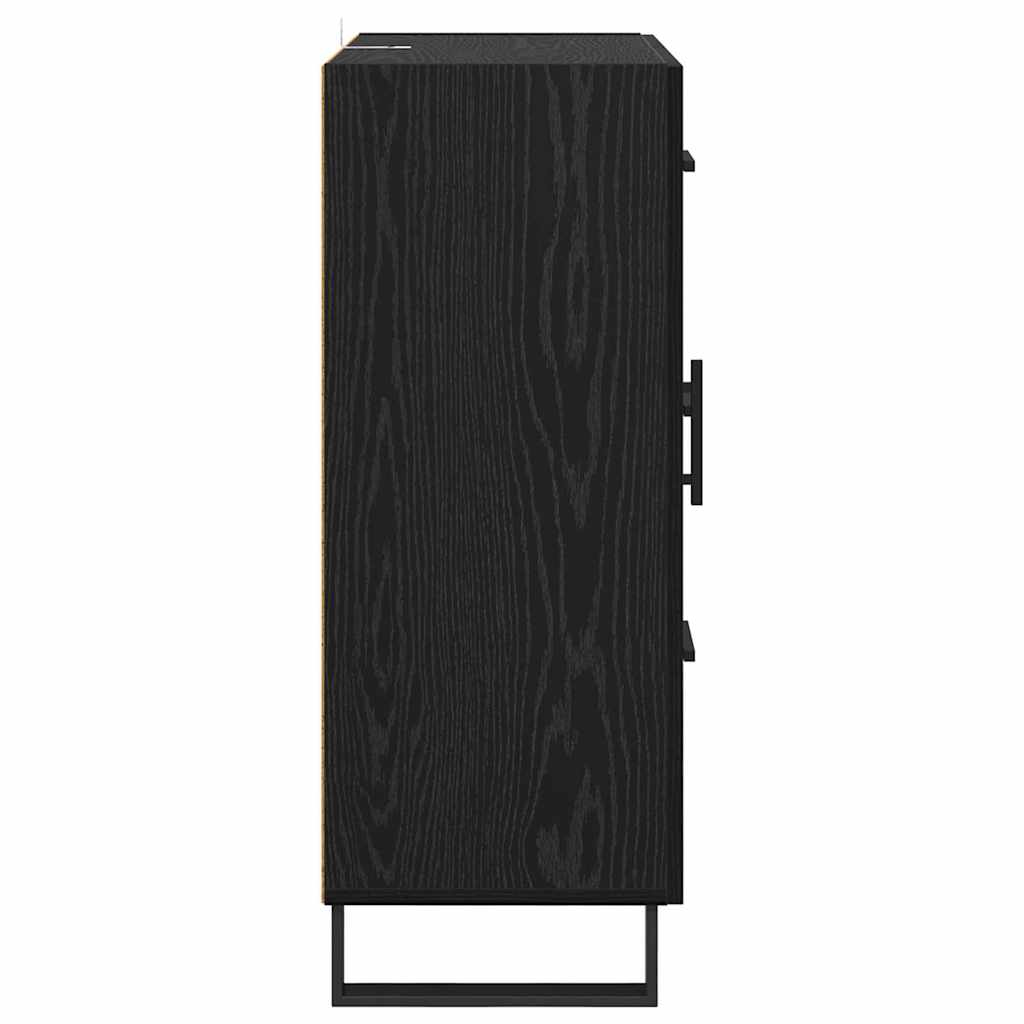 Buffet Chêne noir 69,5 x 34 x 90 cm Bois d'ingénierie et fer - XIOS