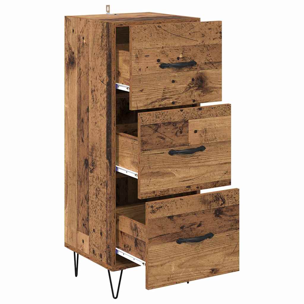 Buffet Bois ancien 34 x 34,5 x 90 cm Bois d'ingénierie - XIOS