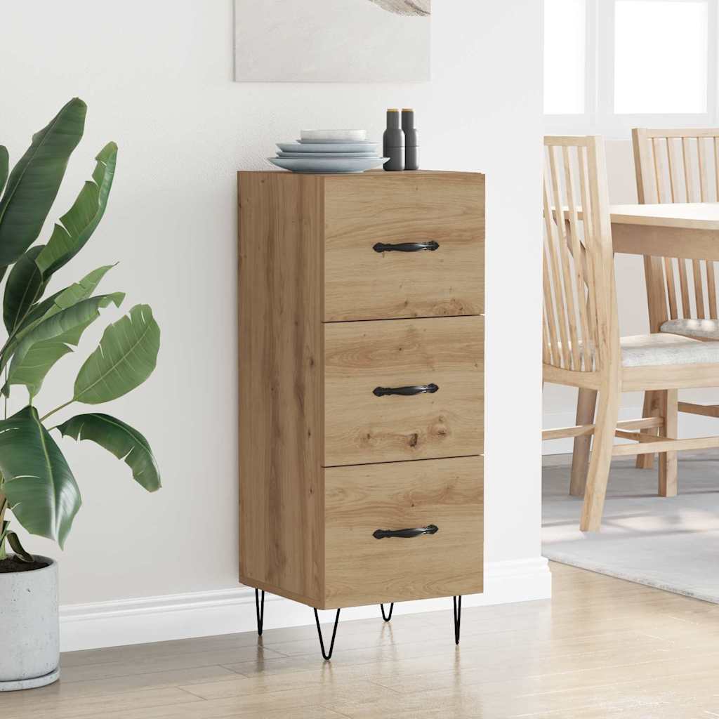 Buffet chêne artisanal 34 x 34,5 x 90 cm Bois d'ingénierie - XIOS