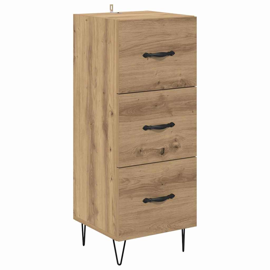 Buffet chêne artisanal 34 x 34,5 x 90 cm Bois d'ingénierie - XIOS