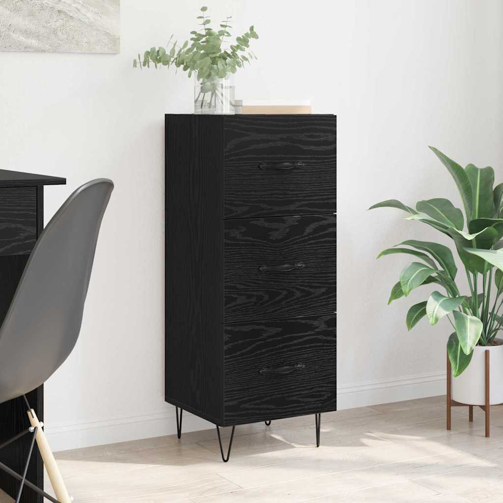 Buffet Chêne noir 34 x 34,5 x 90 cm Bois d'ingénierie - XIOS