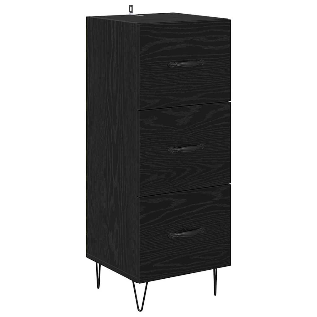 Buffet Chêne noir 34 x 34,5 x 90 cm Bois d'ingénierie - XIOS