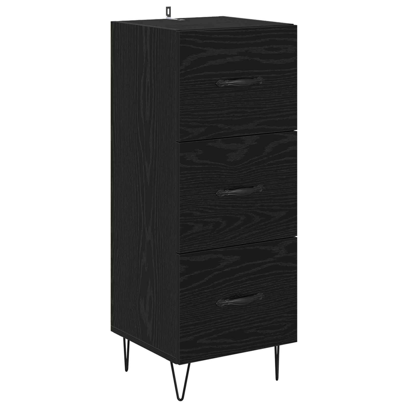Buffet Chêne noir 34 x 34,5 x 90 cm Bois d'ingénierie - XIOS