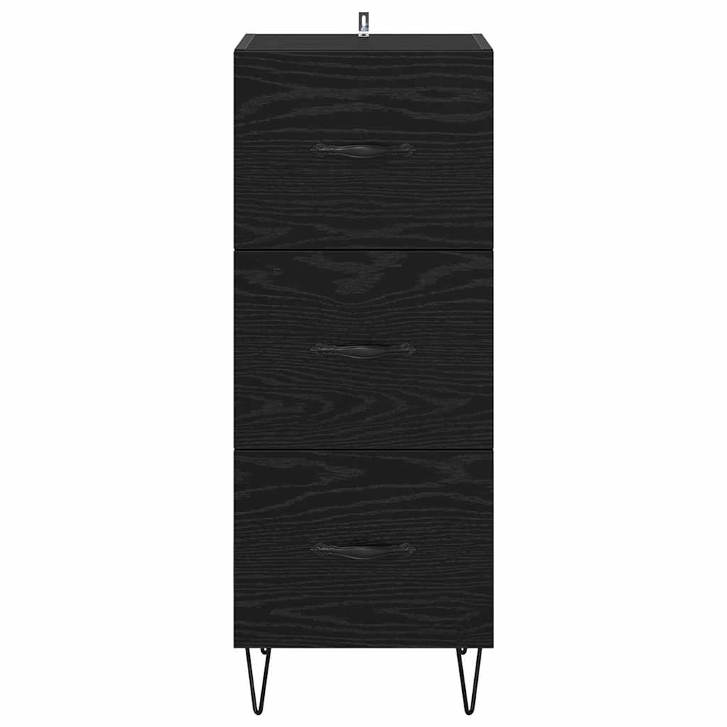 Buffet Chêne noir 34 x 34,5 x 90 cm Bois d'ingénierie - XIOS