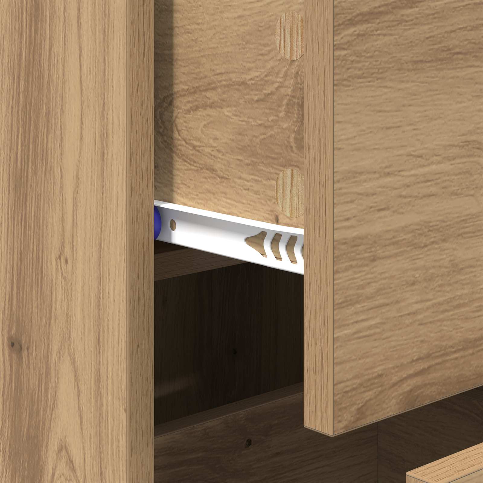 Buffet Chêne artisanal 34,5 x 34 x 90 cm Bois d'ingénierie - XIOS