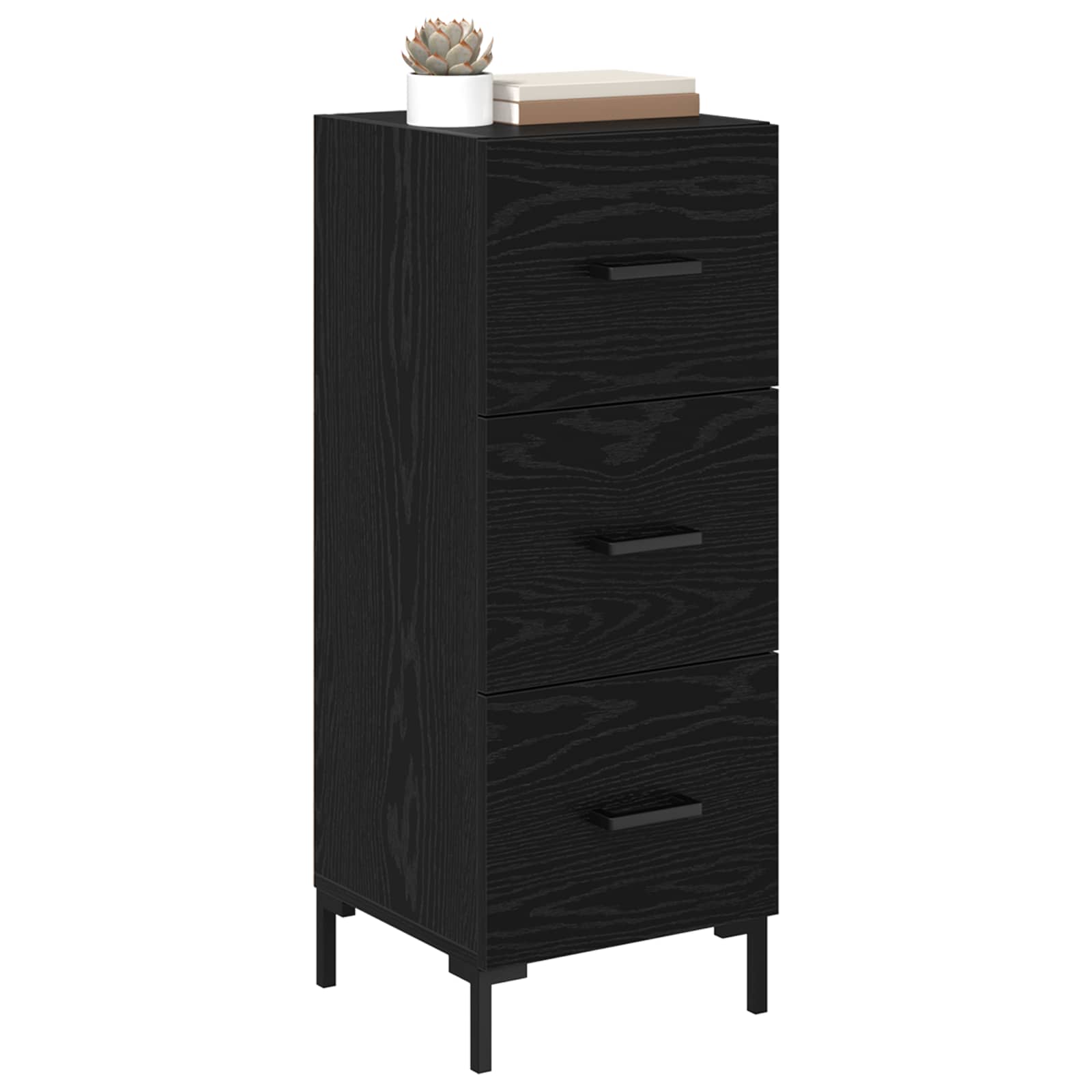 Buffet Chêne noir 34,5 x 34 x 90 cm Bois d'ingénierie - XIOS