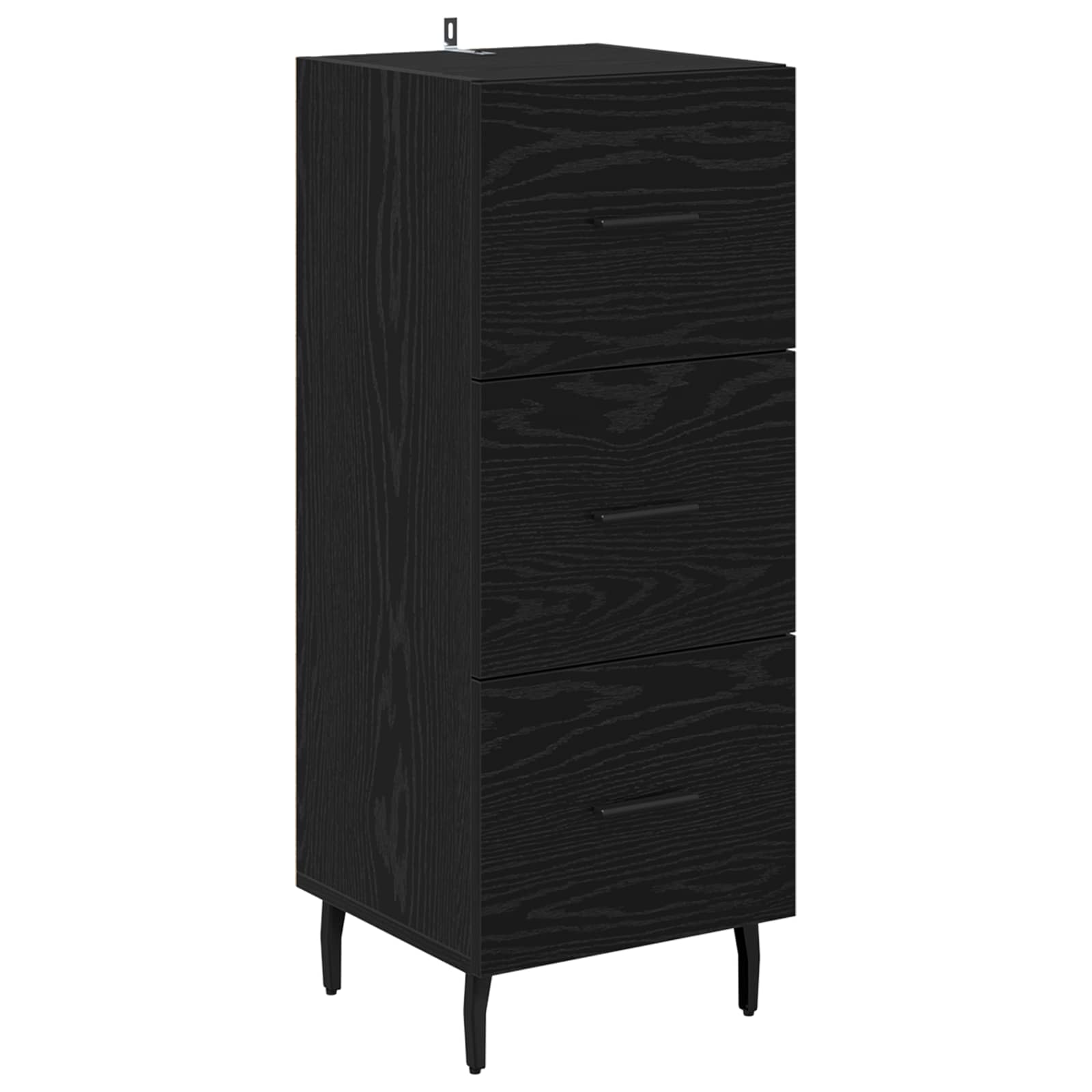 Buffet Chêne noir 34 x 34,5 x 90 cm Bois d'ingénierie - XIOS