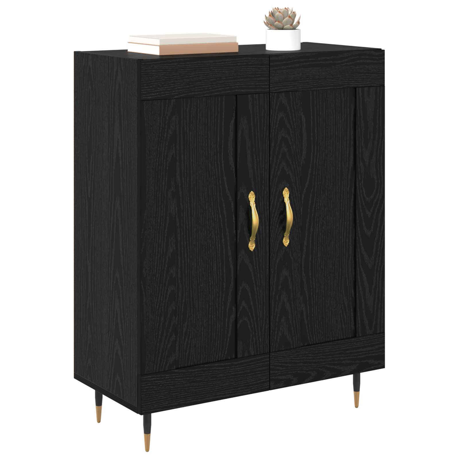 Buffet Chêne noir 69,5 x 34 x 90 cm Bois d'ingénierie - XIOS