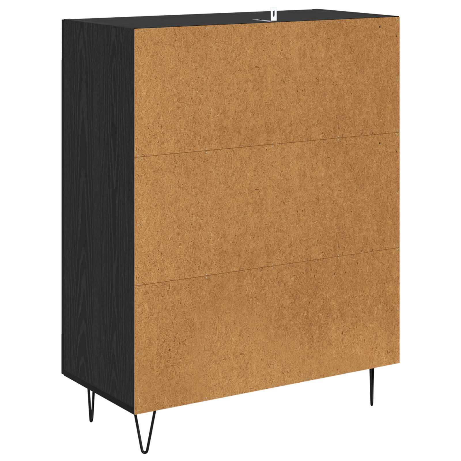 Buffet Chêne noir 69,5 x 34 x 90 cm Bois d'ingénierie et fer - XIOS