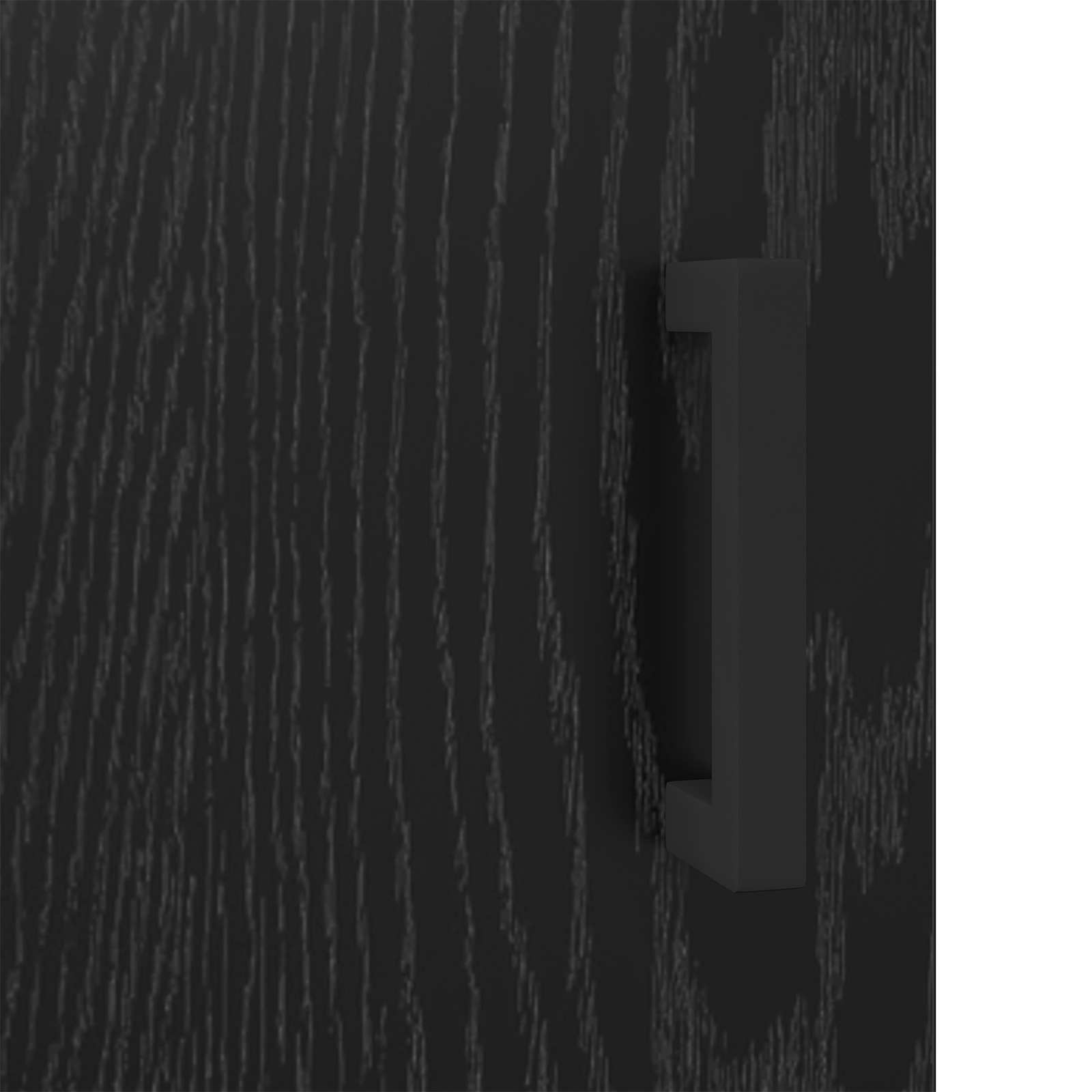 Buffet Chêne noir 69,5 x 34 x 90 cm Bois d'ingénierie et fer - XIOS